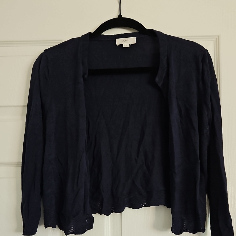 LOFT Women's Dark Blue Cardigan